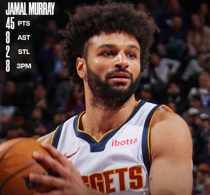 在线下注-穆雷狂轰45分连刷四纪录！近三战109分势头猛烈 阿德尔曼：他扛起球队|掘金|约基奇|贾马尔-穆雷|NBA常规赛|丹佛掘金队_新浪体育_新浪新闻